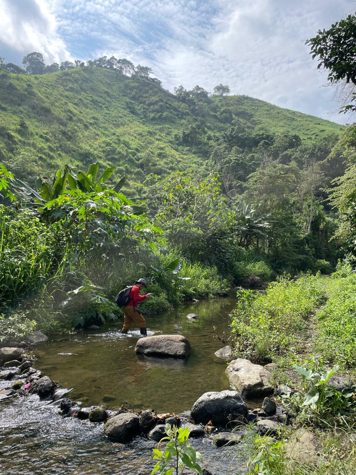 KiEwSis (Antonio) Morsette collecting field data in Ecuador