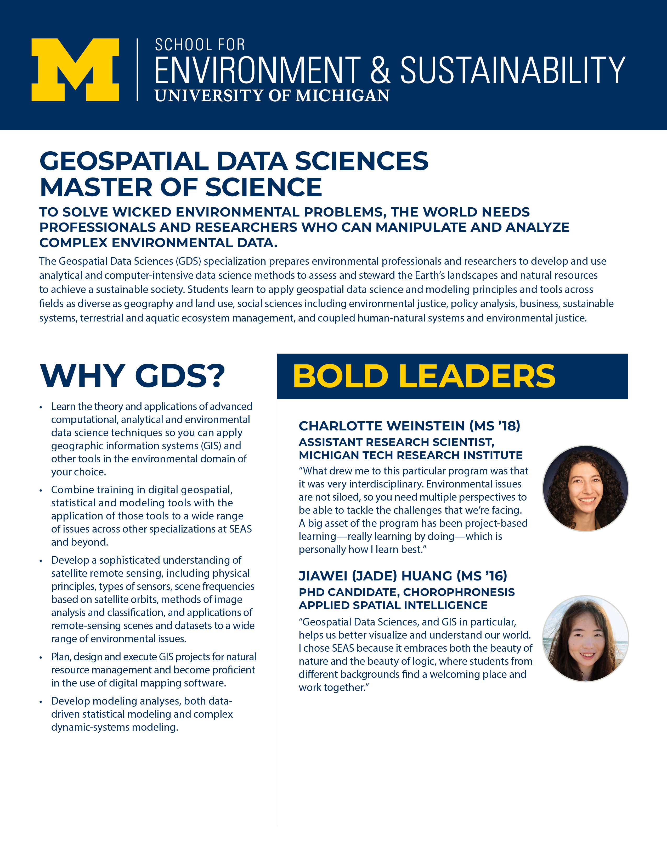 Geospatial Data Sciences brochure