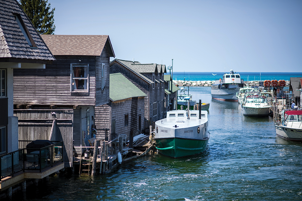 Fishing and pleasure boating are both popular on Lake Michigan.